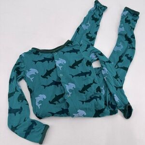 Kickee Pants Shark Pajamas One Piece Size 6